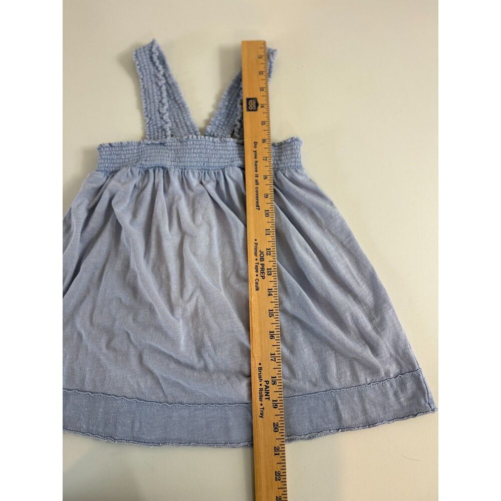 Anthropologie Pilcro Women's Smocked Elastic Straps Tank Top Blue Cotton Size XS - Picture 11 of 12
